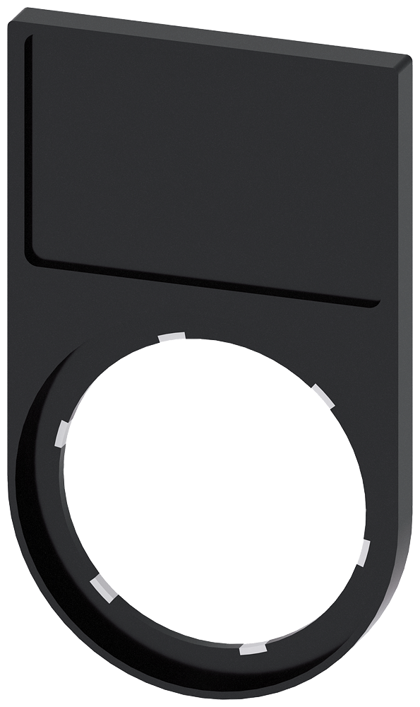 [Imagem SUPORTE DE PLACA CHATO ARREDONDADO PRETO 3SU19000AH100AA0 SIEMENS]