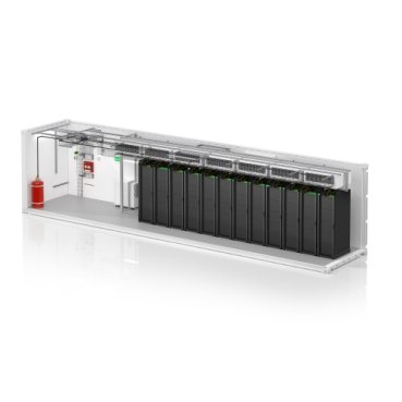 [Imagem do produto EASY ALL IN ONE CONTAINER 80KW 12 RACK 1XELECTRICAL FEED 1XUPS OVERHEAD DX 400V PFMICP080F1R012BD SCHNEIDER]