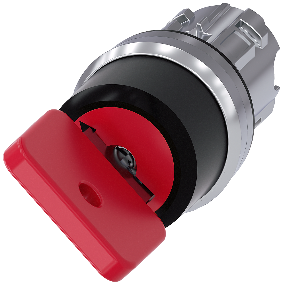 INTERRUPTOR DE CHAVE O.M.R 22 MM REDONDO METAL DE ALTO BRILHO 3SU10504FF110AA0-ZX90 SIEMENS