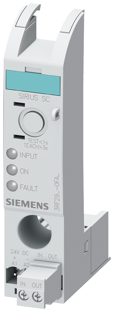MONITORAMENTO CARGA FAIXA DE CORRENTE BASE 6A TENSÃO DE COMANDO 24V CC COM TAMPA DE 3RF29060FA080KH0 SIEMENS