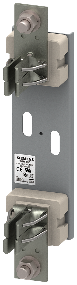 BASE FUSÍVEL NH CERÂMICA TAMANHO 3L DE 1 POLO 630 A 1500 V CONEXÃO PLANA 3NH6460 SIEMENS