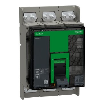 [Imagem do produto DISJUNTOR CAIXA MOLDADA TRIPOLAR 800A 690VCA 50/60HZ 50KA FIXO MANUAL MICROLOGIC 2.0 C080N320FM SCHNEIDER]