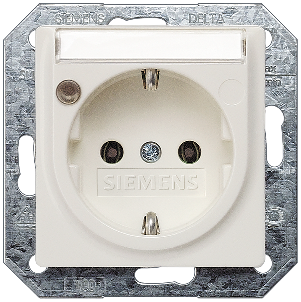 TOMADA COM CAMPO DE INSCRIÇÃO E INDICADOR DE STATUS BRANCO TI 5UB1560 SIEMENS