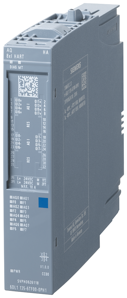 [Imagem MÓDULO I/O ANALÓGICO 8AO ET200SPHA 6DL11356TF000PH1 SIEMENS]
