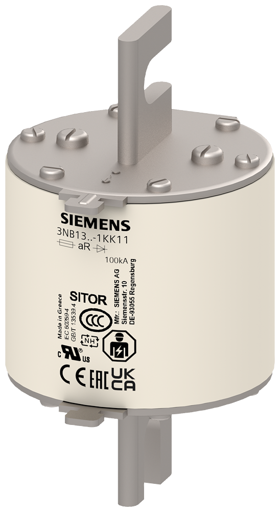 ELEMENTO DE FUSÍVEL SITOR 630A AR 600V CC/1000V VSI 750V CC UL @MBC 6XIN 3NB13421KK11 SIEMENS