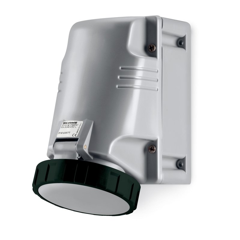 [Imagem do produto TOMADA DE PAREDE 3P+N+T IP66/IP67 63A 5H 518.63577T SCAME]