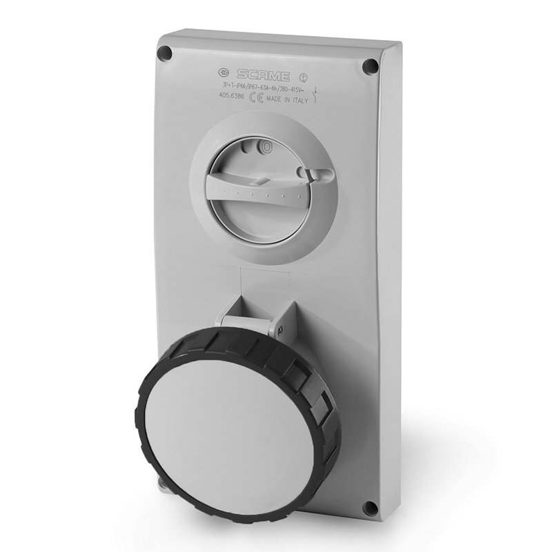 [Imagem do produto TOMADA DE EMBUTIR OMNIA 63A 3P+T 7H IP67 405.63866 SCAME]