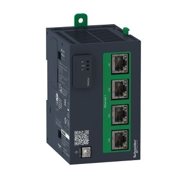 [Imagem MÓDULO DE COMUNICAÇÃO PARA O CLP M262 ETHERNET/IP 4 CONECTORES RJ45 TMSES4 SCHNEIDER]