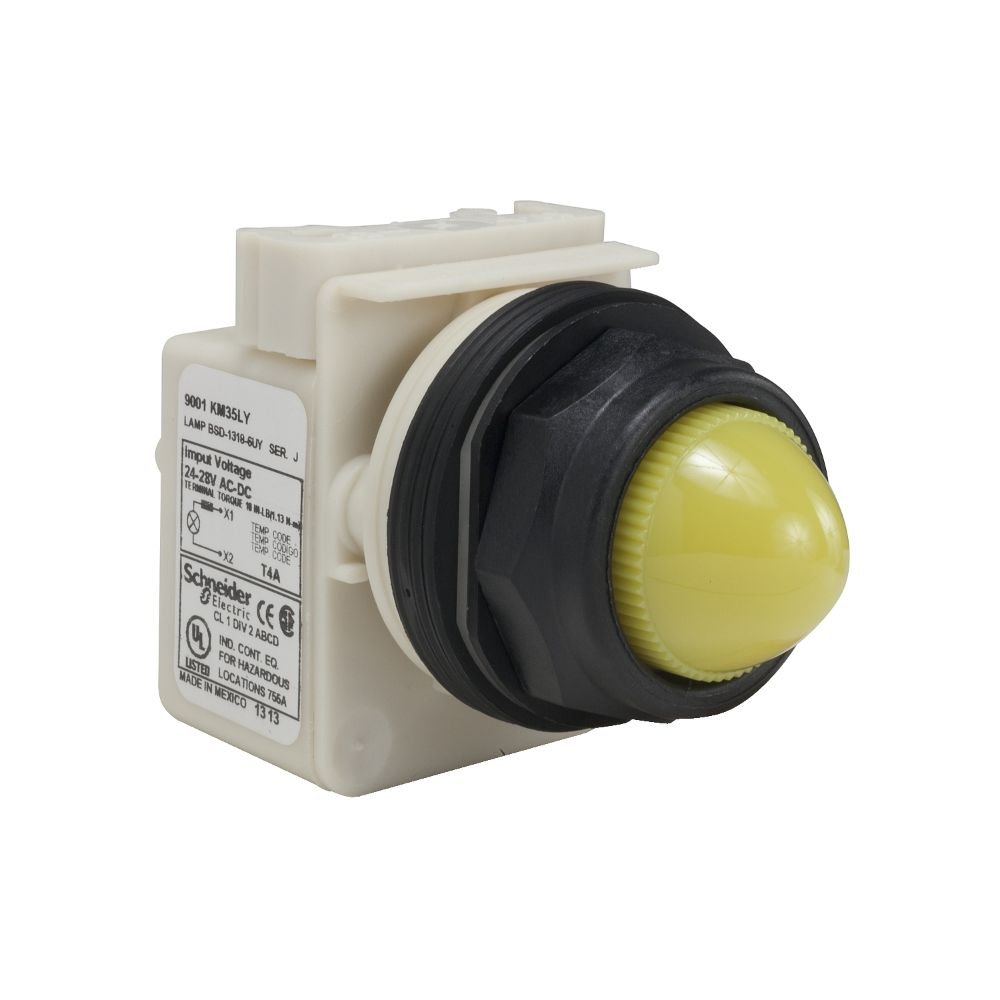 [Imagem SINALIZADOR 30MM PLÁSTICO LED ALTO BRILHO 24V AMARELO 9001SKP35LYY9 SCHNEIDER]
