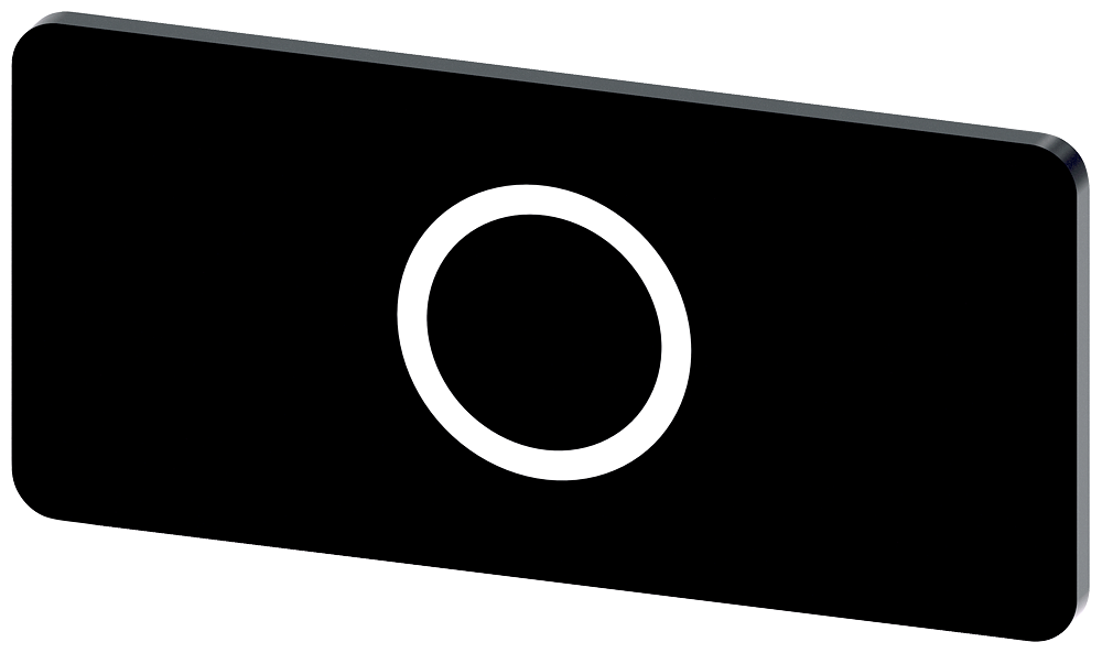 [Imagem do produto PLACA DE IDENTIFICAÇÃO 12,5X27MM, PLACA PRETO, SÍMBOLO: O* 3SU19000AC160QA0 SIEMENS]