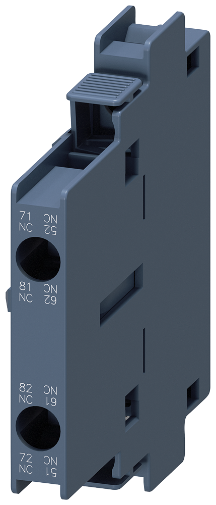 PRIMEIRO INTERRUPTOR AUXILIAR LATERAL 2 CONTATOS NORMALMENTE FECHADOS CONEXÃ 3RH19211EA02ZX90 SIEMENS