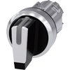 [Imagem INTERRUPTOR COM MANÍPULO, ILUMINÁVEL, 22MM, REDONDO, METAL, ALTO BRILHO, BRANCO 3SU10522BL600AA0 SIEMENS]