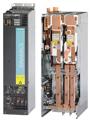 [Imagem MÓDULO DE MOTOR ÚNICO TRIFÁSICO 110KW 120A ENTRADA 675/1035V SAÍDA 500/600V 6SL33201TG312AA3 SIEMENS]