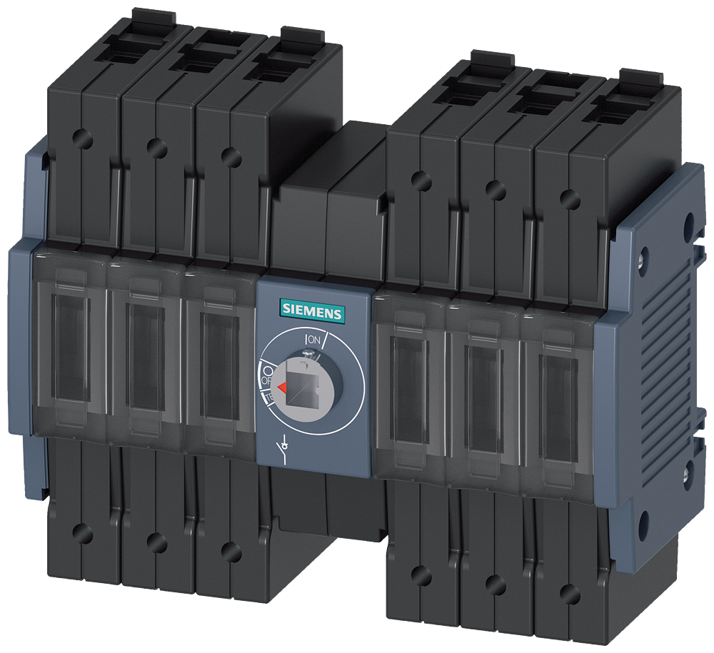 SECCIONADOR DE CORTE EM CARGA 32A TAM. 1 DE 6 POLOS CC ACIONAMENTO FRONTAL 3KD22602ME200 SIEMENS