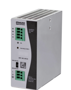 [Imagem FONTE DE ALIMENTAÇÃO E110-240VCA S23-28VCC 5A IP20 ECORAIL2510024024 85133 MURR ELEKTRONIK]