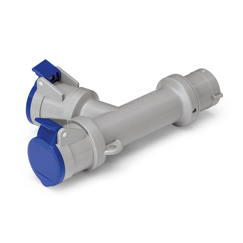 [Imagem do produto ADAPTADOR 2X2P+T 220V 16A IP44 600.2005-062 SCAME]