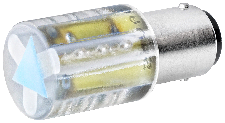 [Imagem do produto LÂMPADA SINALIZADOR LED INCOLOR BA15D 24V/CC 15MA 8WD44286XE SIEMENS]