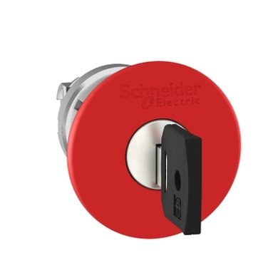[Imagem CABEÇOTE PARA BOTÃO DE EMERGÊNCIA Ø22MM METÁLICO CHAVE PARA DESTRAVAR COGUMELO Ø40MM VERMELHO ZB4BS944 SCHNEIDER]