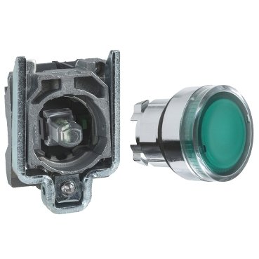 [Imagem BOTÃO 22MM METÁLICO LUMINOSO LED 220 240 XB4BW33M3 SCHNEIDER]