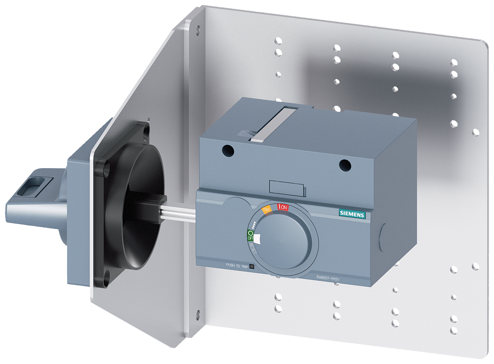 ACIONAMENTO ROTATIVO DA PAREDE LATERAL PADRÃO IEC IP65 COM ÂNGULO DE MONTAGEM 3VA92570PK51 SIEMENS