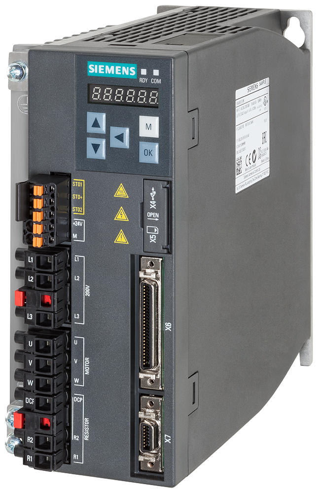 [Imagem SERVO DRIVE TRIFÁSICO 1KW 6,3A 200/240V 45/66HZ IP20 SINAMICS V90 6SL32105FB110UA1 SIEMENS]