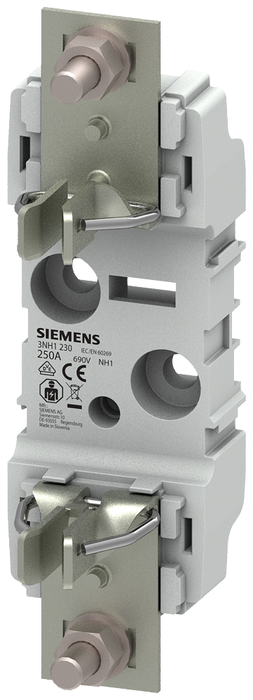 [Imagem BASE DE FUSÍVEL PLÁSTUCA NH TAMANHO 1 250A 690V 3NH1230 SIEMENS]