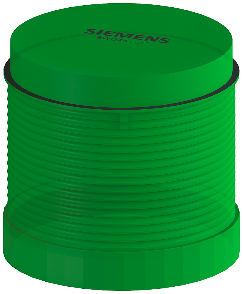 [Imagem do produto SINALIZADOR LUMINOSO COLUNA FLASH XENON VERDE 24V 8WD44200CC SIEMENS]