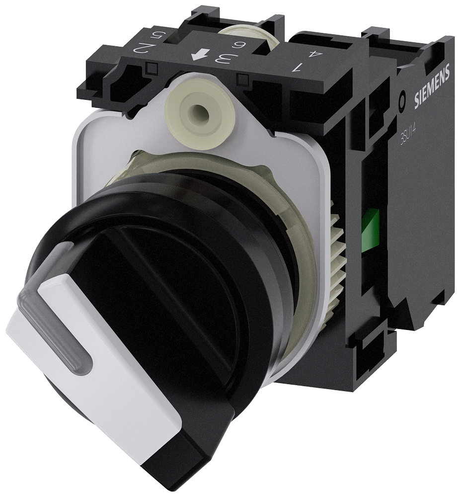 INTERRUPTOR COM MANÍPULO ILUMINÁVEL 22 MM REDONDO PLÁSTICO BRANCO MANÍP 3SU11002BF601MA0-ZY15 SIEMENS