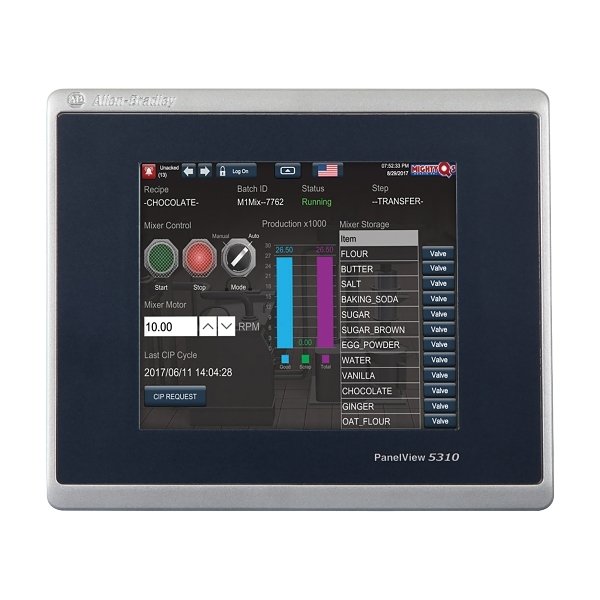 [Imagem PANELVIEW 5310 10" DISPLAY WIDE TOUCH SCREE COLORIDA TFT LCD 24V   2713PT10CD1 ROCKWELL ALLEN BRADLEY]