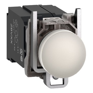[Imagem SINALIZADOR MODULAR Ø22MM METÁLICO LED BRANCO 400V XB4BV5B1 SCHNEIDER]