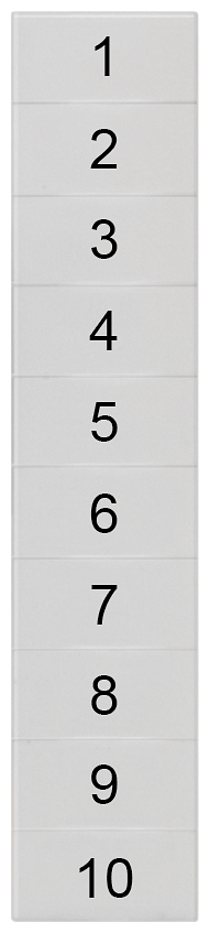 PLACA DE DESIGNAÇÃO, FRENTE, COM 1-10, HORIZONTAL, LARGURA DOS TERMINAIS: 5,2 MM 8WH81402AB05 SIEMENS