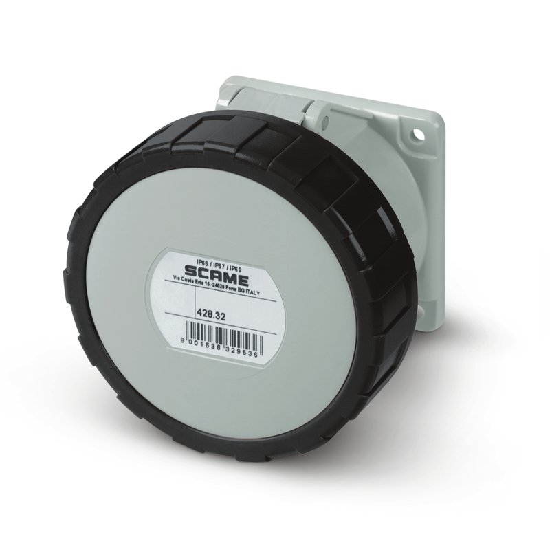 [Imagem do produto TOMADA DE EMBUTIR IP66/IP67 2P+T 32A 7H 428.32636 SCAME]