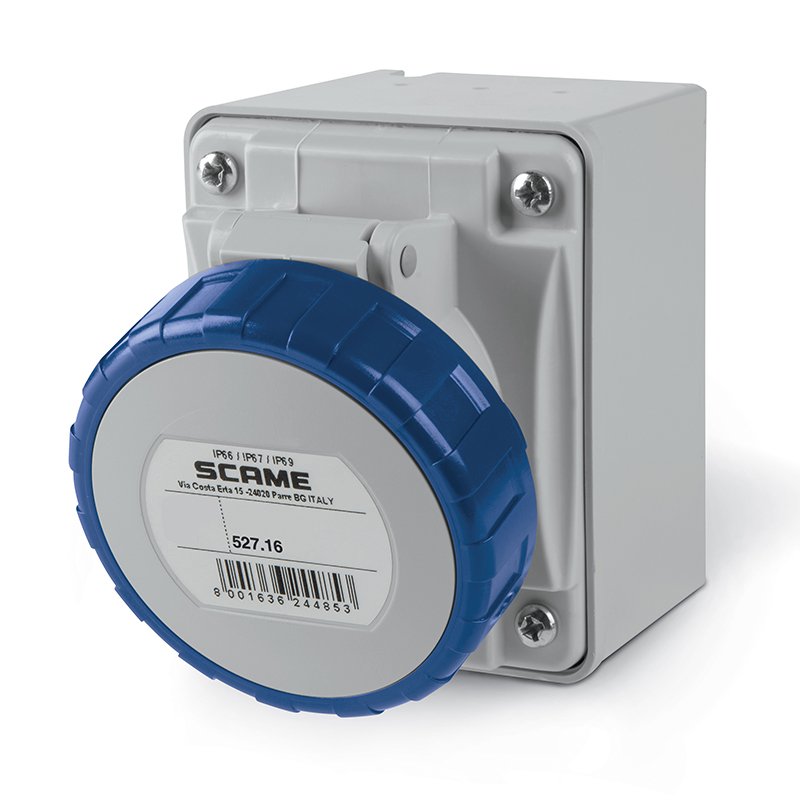 [Imagem do produto TOMADA DE MONTAGEM 3P+T 16A 67 9H 527.1654 SCAME]