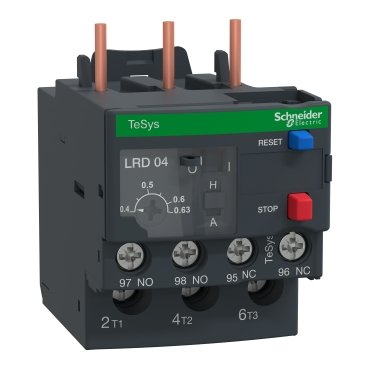 [Imagem do produto RELE TERMICO TESYS D CLASSE 10 0.4 0.63A 1NA+1NF OLHAL LRD046 SCHNEIDER]
