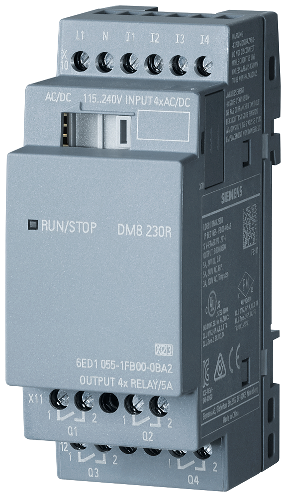 [Imagem LOGO MÓDULO EXPANSÃO DM8 230R PARA LOGO 8 6ED10551FB000BA2 SIEMENS]