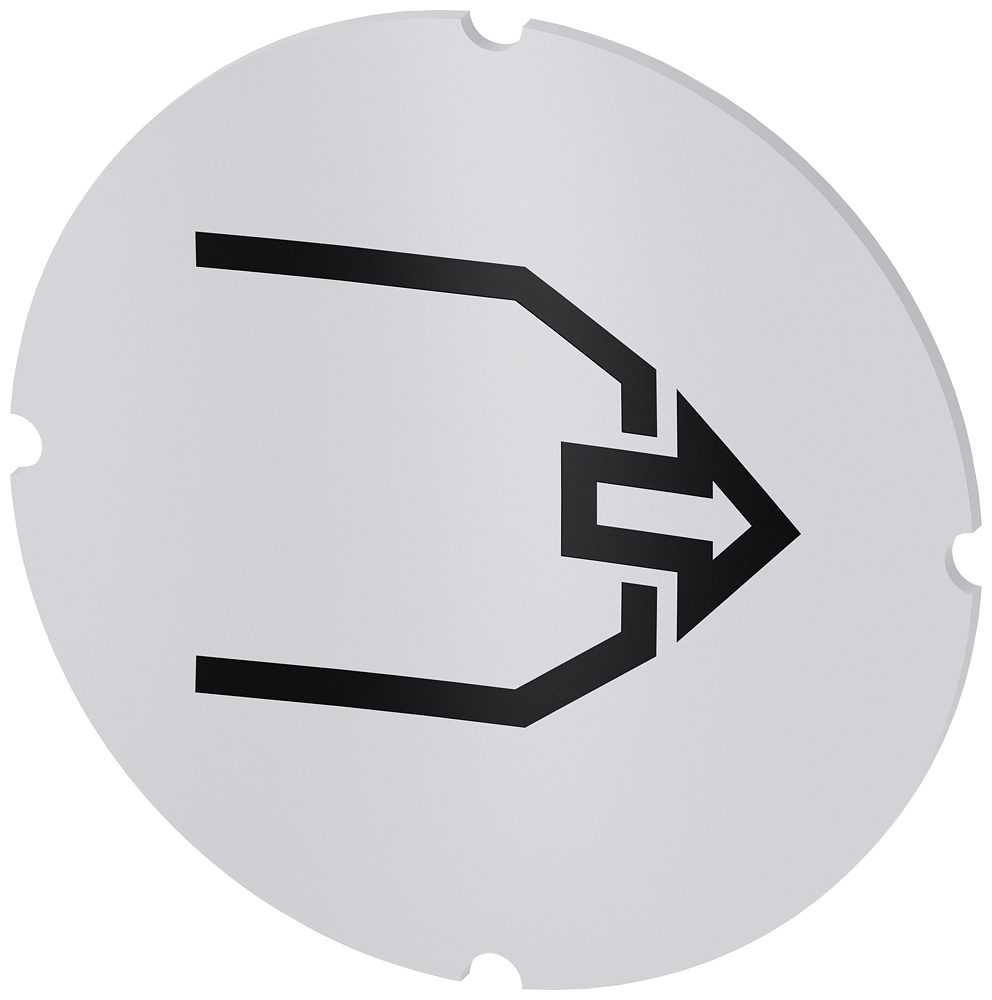 [Imagem do produto PLACA EMBUTIDA PARA BOTÃO DE PRESSÃO ILUMINADO, REDONDO, LEITOSO, SÍMBOLO: SO 3SU19000AB710RS0 SIEMENS]