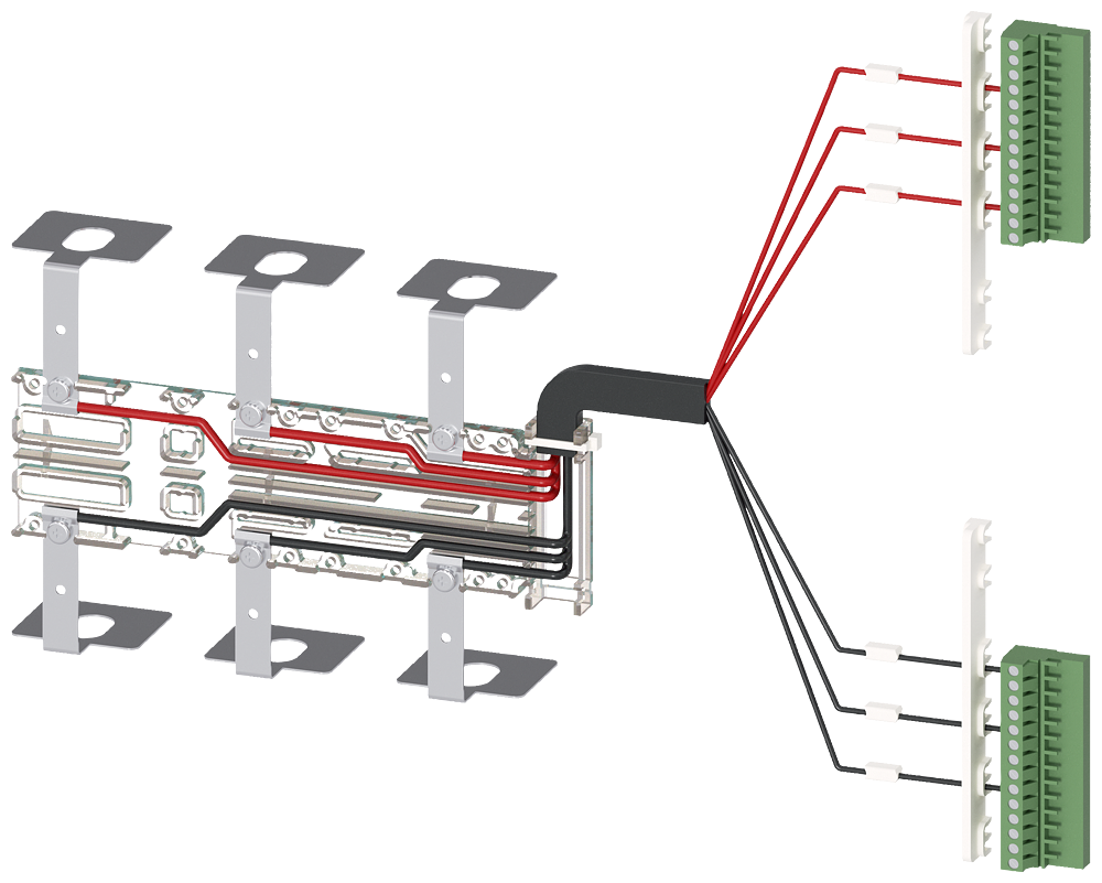 ACESSÓRIOS PARA TERMINAIS PARA CONDUTOR AUXILIAR 3KC8 CONJUNTO DE MONTAGEM P 3KC98323 SIEMENS