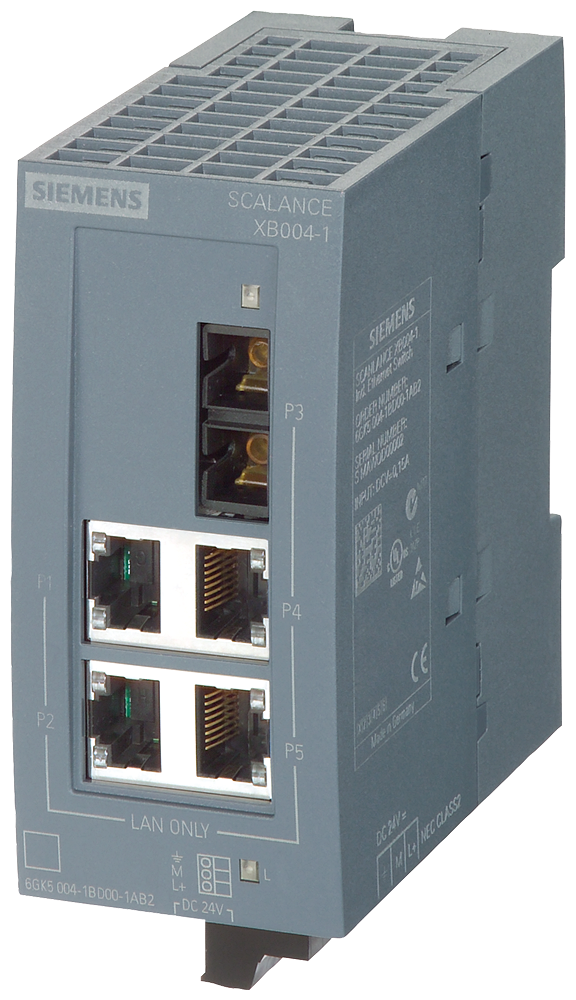 [Imagem SWITCH 4 PORTAS RJ45 6GK50041BF001AB2 SIEMENS]