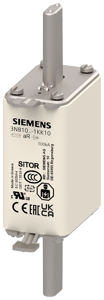 ELEMENTO DE FUSÍVEL SITOR 63A AR 600V CC/900V VSI 750V CC UL @MBC 4XIN 3NB10211KK10 SIEMENS