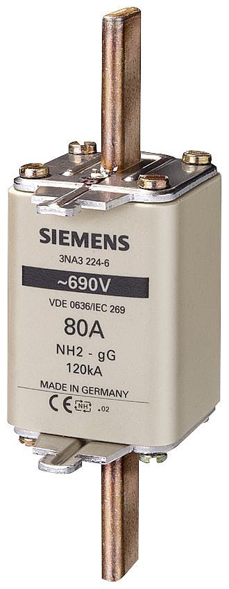 ELEMENTO DE FUSÍVEL NH NH2 IN: 200 A GG UN CA: 690 V UN CC: 440 V 3NA32406 SIEMENS