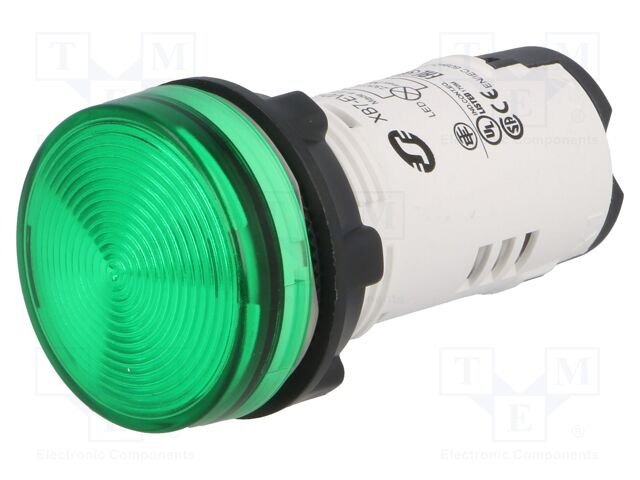 [Imagem SINALIZADOR Ø22MM PLÁSTICO LED VERDE 230VCA XB7EV03MP SCHNEIDER]