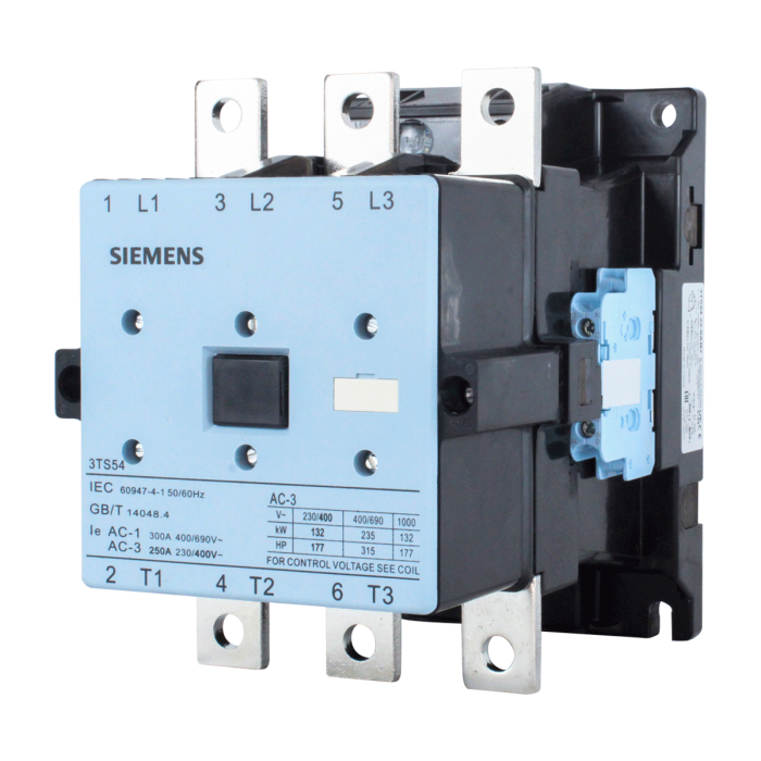 [Imagem CONTATOR 250A AC-3 220V 50/60HZ 2NA2NF 3TS54220AN2 SIEMENS]
