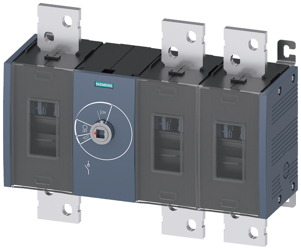 SECCIONADOR DE CORTE EM CARGA 1600A TAM. 5 DE 3 POLOS ACIONAMENTO FRONTAL C 3KD54300RE200 SIEMENS