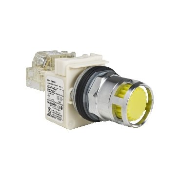 [Imagem BOTÃO 30MM METÁLICO LUMINOSO GUARDA ALTA LED 9001K3L35LYYH5 SCHNEIDER]