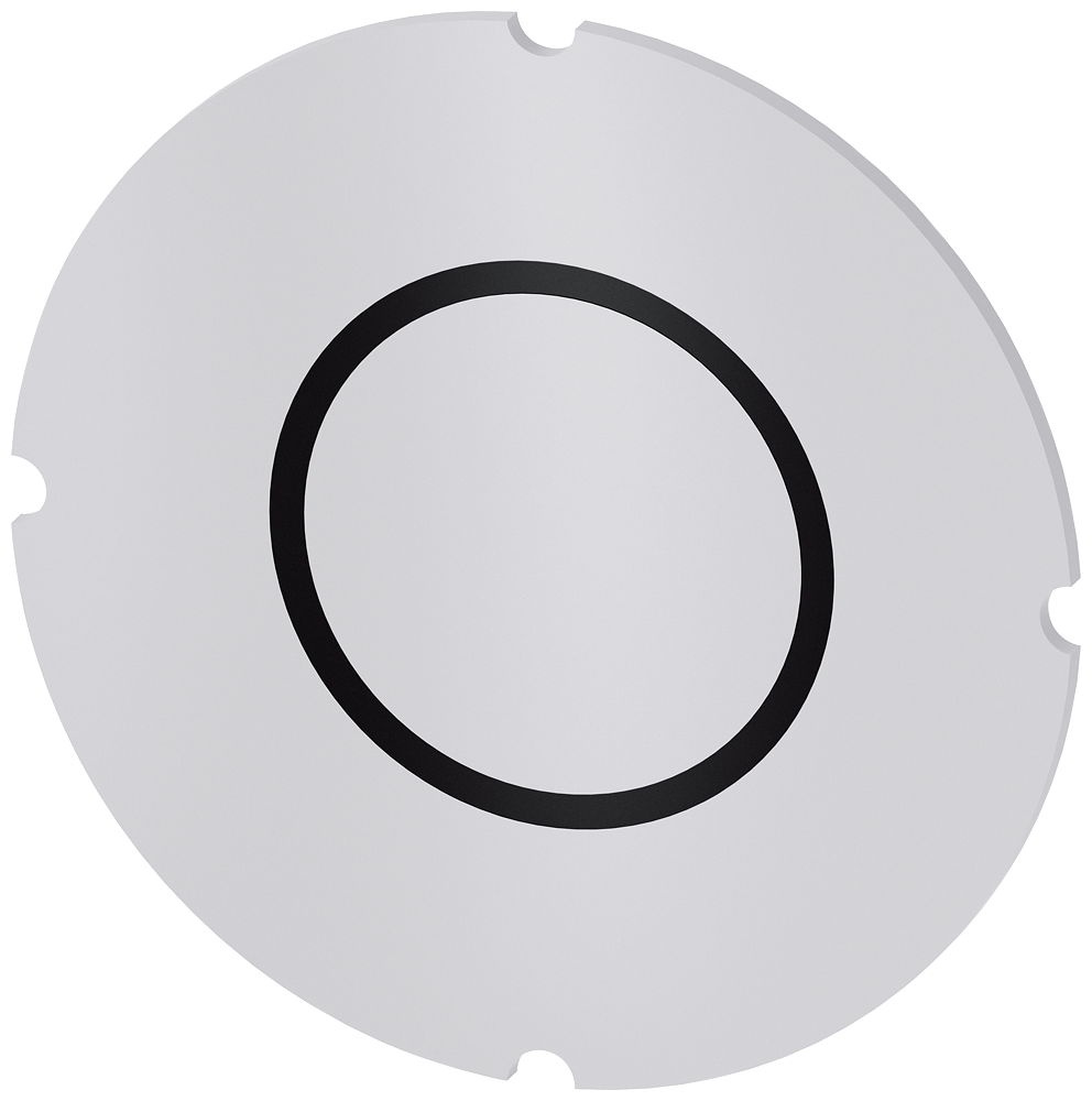 [Imagem do produto PLACA EMBUTIDA PARA BOTÃO DE PRESSÃO ILUMINADO, REDONDO, LEITOSO, SÍMBOLO: O* 3SU19000AB710QA0 SIEMENS]