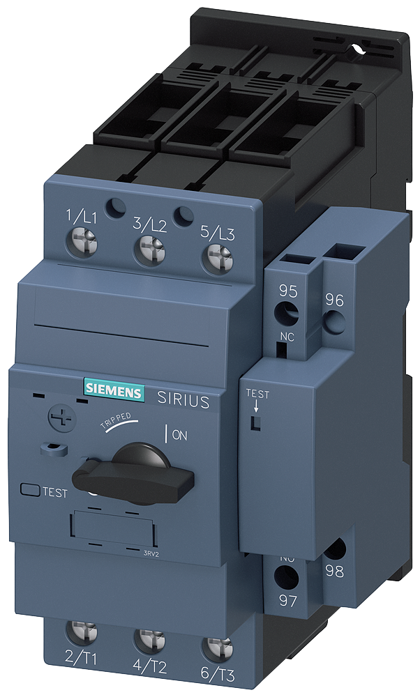 [Imagem CHAVE DE POTÊNCIA, S2, PROTEÇÃO DO MOTOR, CLASS 10, DISJUNTOR A 28-36A, DISJU 3RV21314PA10 SIEMENS]