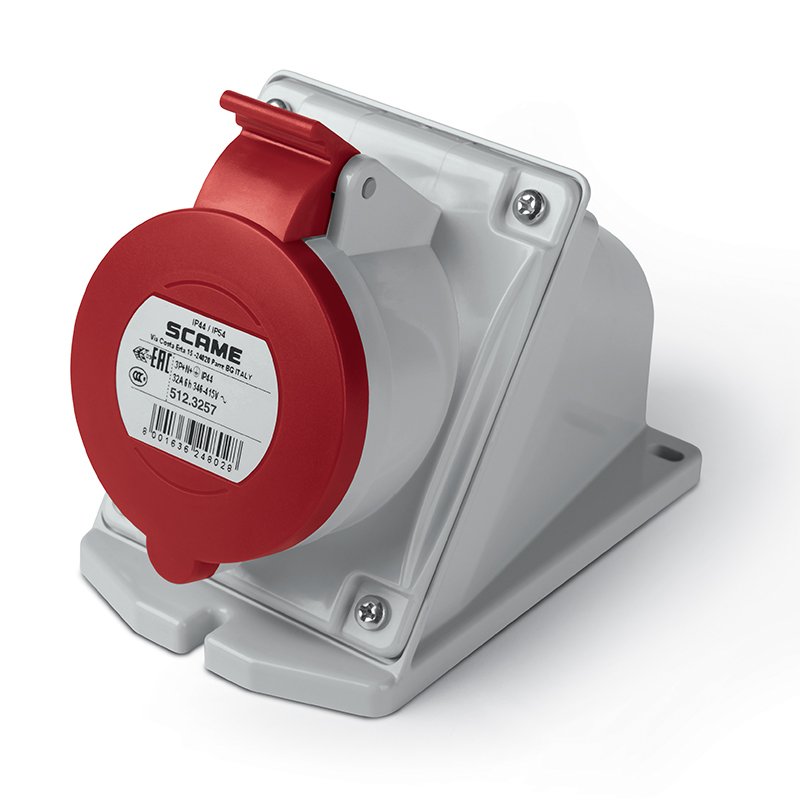 [Imagem do produto TOMADA DE PAREDE 32A 3P+N+T 6H  IP44/IP54 512.3257 SCAME]