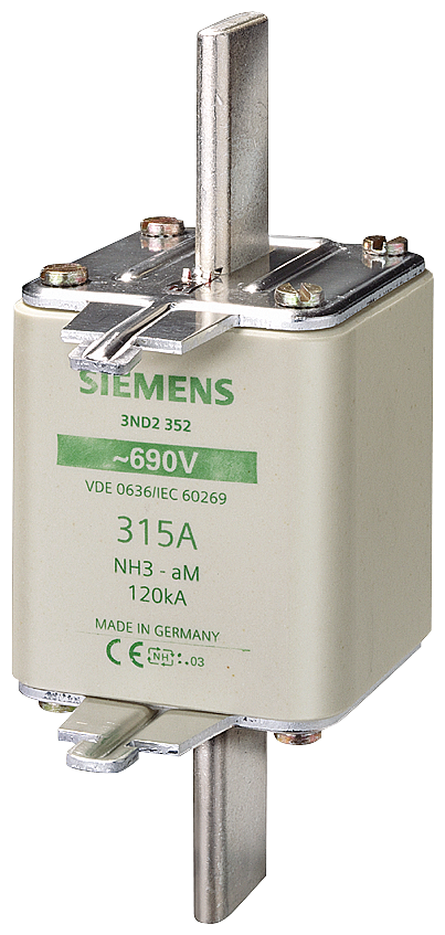 ELEMENTO DE FUSÍVEL NH NH3 IN: 355 A AM UN CA: 690 V SINALIZADOR DE IDEN 3ND2354 SIEMENS