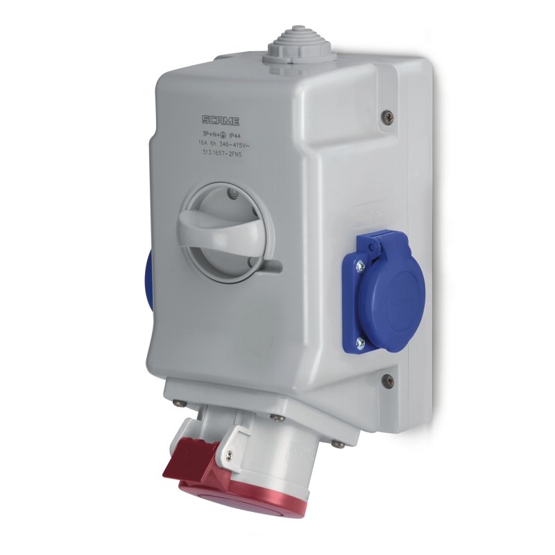 [Imagem do produto TOMADA DE PAREDE 16A 3P+N+T 513.1657-2FNS SCAME]