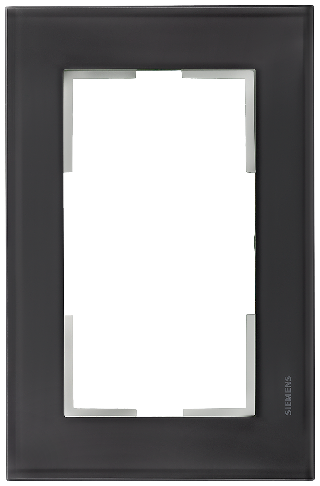 MOLDURA MIRO VIDRO PRETO 2X PARA TOMADA DUPLA 5TG12062 SIEMENS